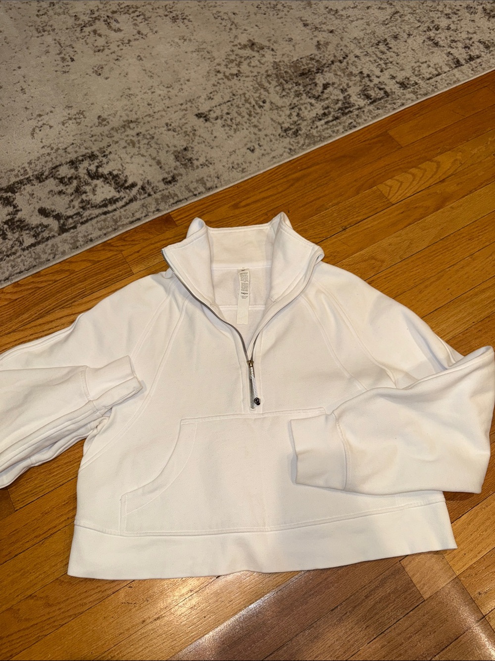 lululemon athletica White Half-Zip Funnelneck Sweater